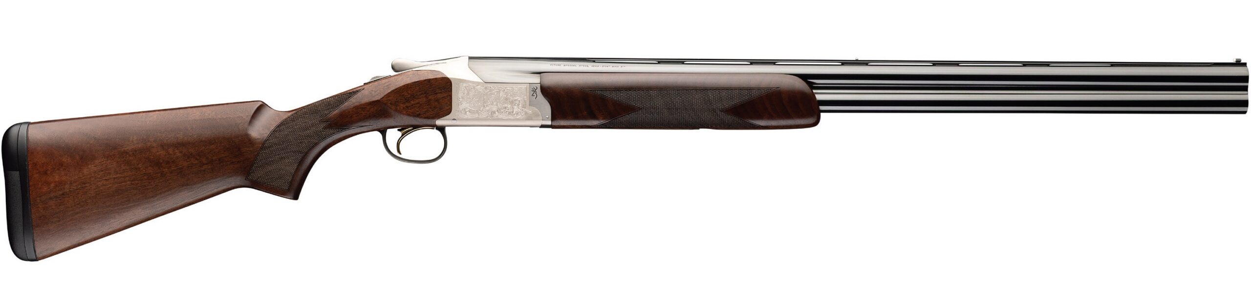 Browning Citori 825 Feather over/under shotgun with engraved receiver and walnut stock