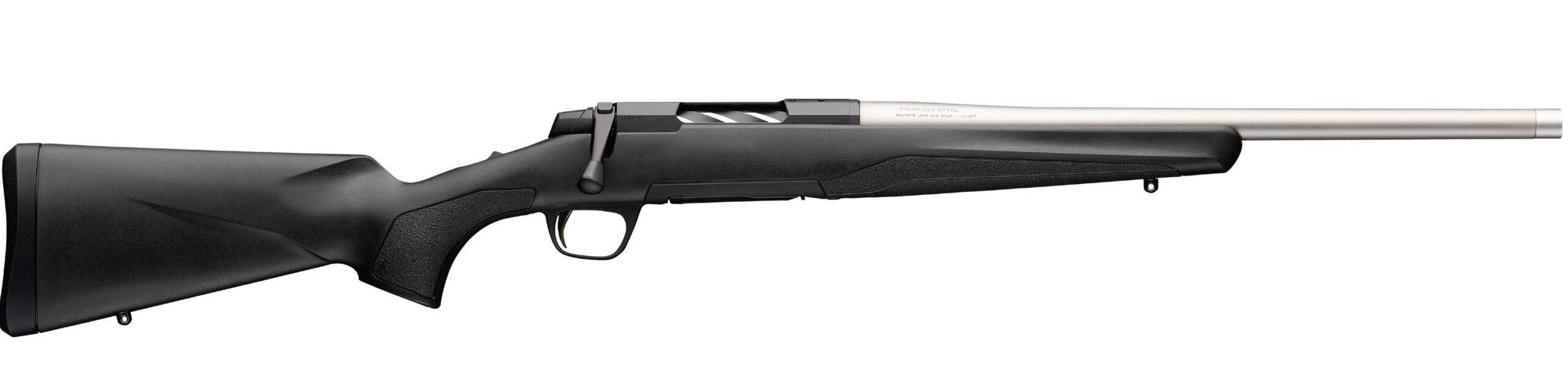 Browning X-Bolt 2 bolt-action rifle with matte stainless barrel and black synthetic stock