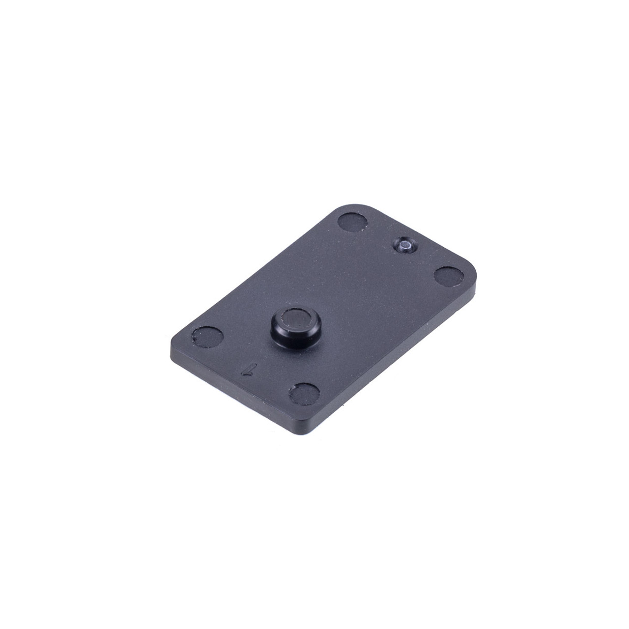 Black X-Macro base plate lock with four screw holes and a center post