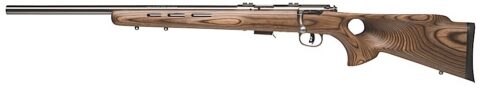 Savage 93R17 BTVSS .17 HMR Bolt Action, Left Hand, Stainless Laminate