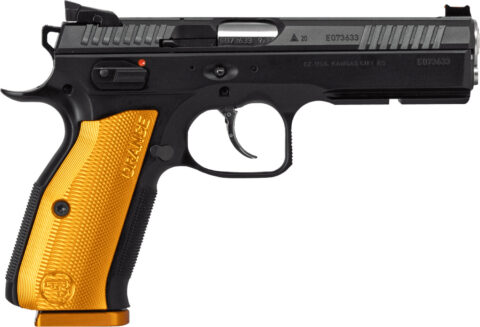 CZ Shadow 2 9mm, 4.89" Barrel, 17-Round, Orange Checkered Grips