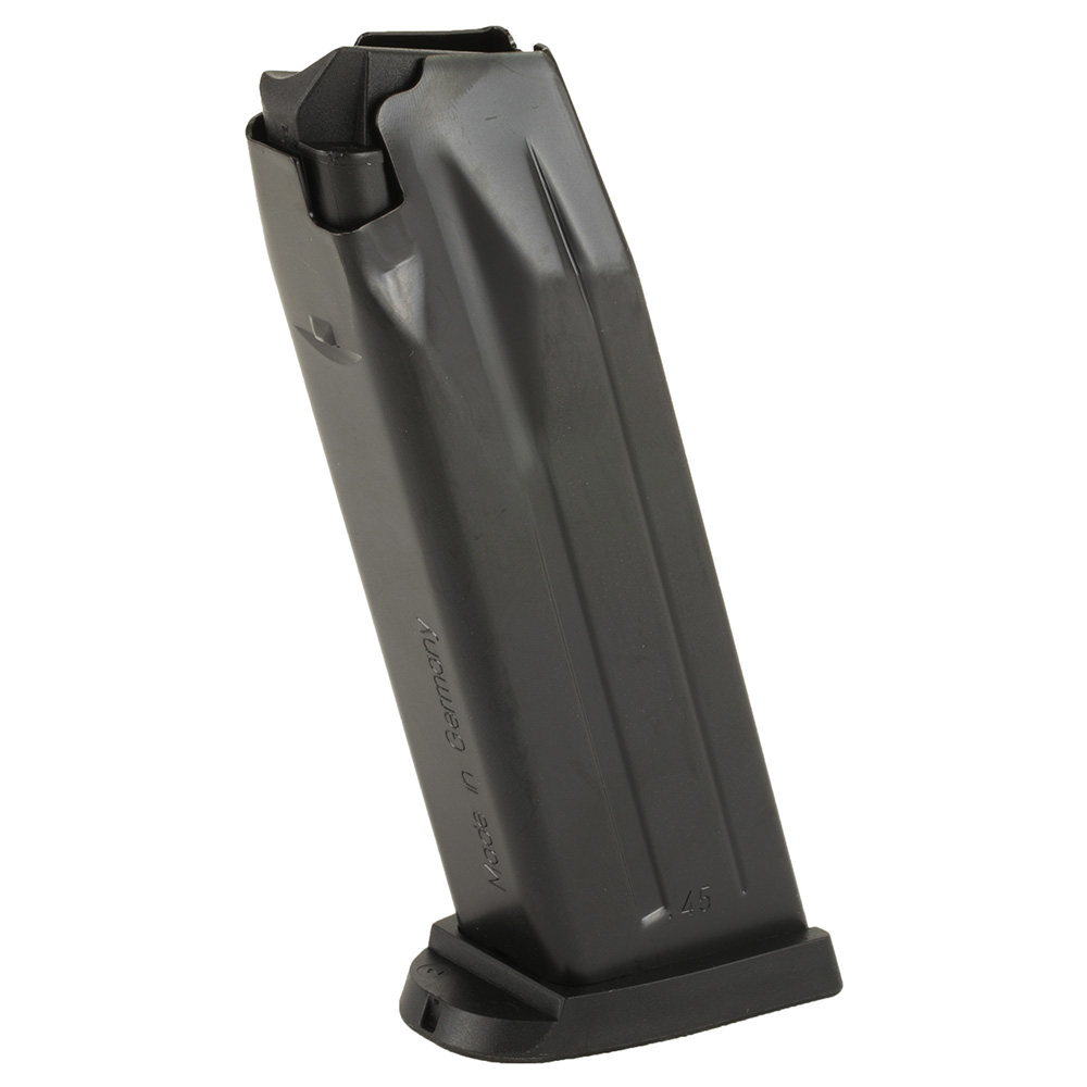 Heckler & Koch Mark 23 .45 ACP magazine in black, marked Made in Germany