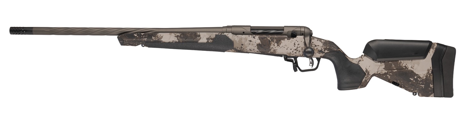 Savage 110 Core Hunter Pro rifle in Western Camo with fluted barrel and AccuStock