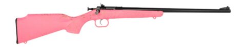 Keystone Crickett .22 LR, Single Shot, Pink Synthetic w/ Gold Webbing