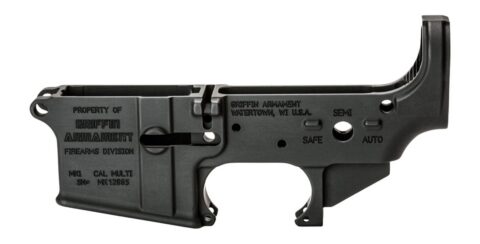 Griffin Armament MK1 AR-15 Stripped Lower Receiver, Black Anodized