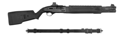 Langdon Tactical Tech 1301-ELBO 12 Gauge, 18.5" Barrel, Blackout