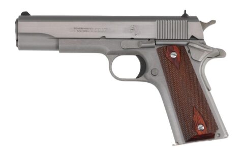 Colt 1911 Government 9mm, 5" Barrel, 9+1, Stainless / Wood