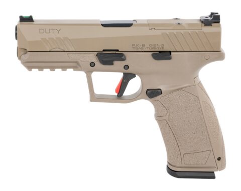 Tisas PX-9 Gen3 Duty 9mm, 4.12" Barrel, 20+1, Optic Ready, FDE