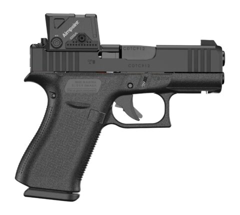 Glock 43X MOS 9mm, 3.41" Barrel, 15+1, Black with Aimpoint COA