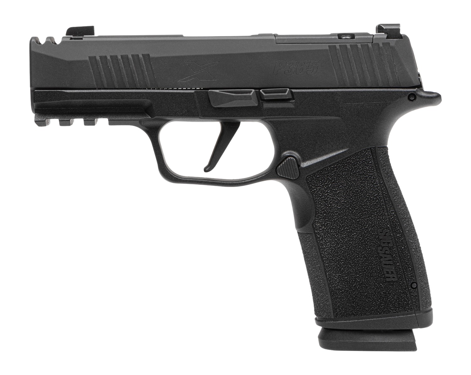 SIG Sauer P365 X-Macro COMP 9mm pistol in black with compensator and optic ready slide