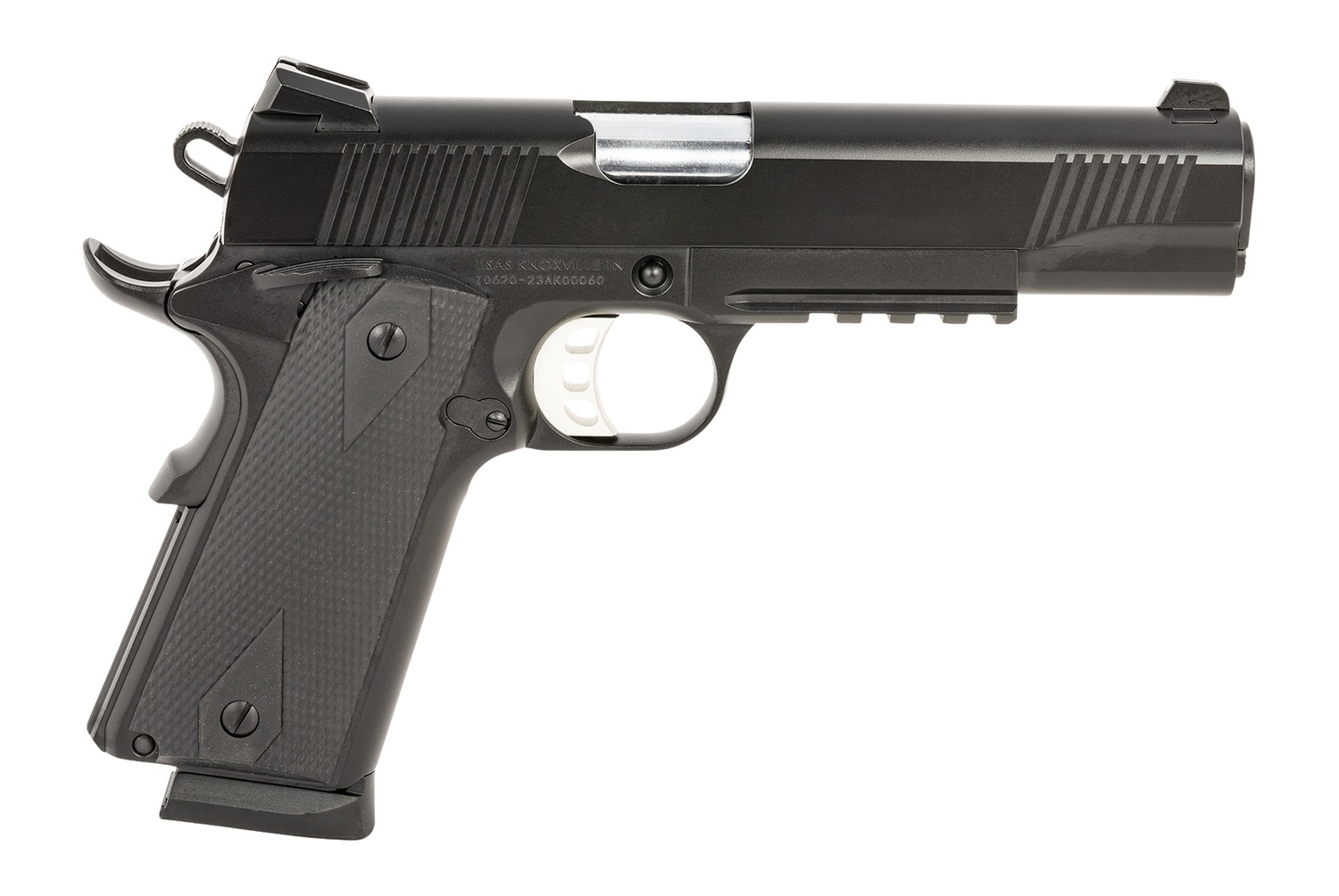 Tisas 1911 Duty 9mm pistol in black finish, right side view