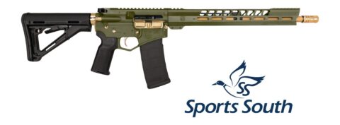 Diamondback DB15 5.56 NATO, 16" Barrel, 30+1, Green / Gold Cerakote