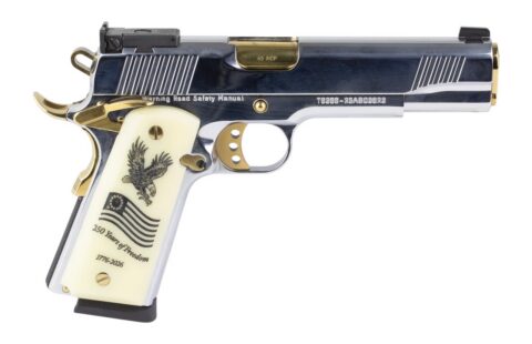 Girsan MC1911 USA 250th 45 ACP, 5" Barrel, 8+1, Polished Chrome