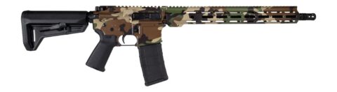 Shark Coast Tactical AR-15 5.56 NATO, 16" Barrel, M81 Woodland Camo