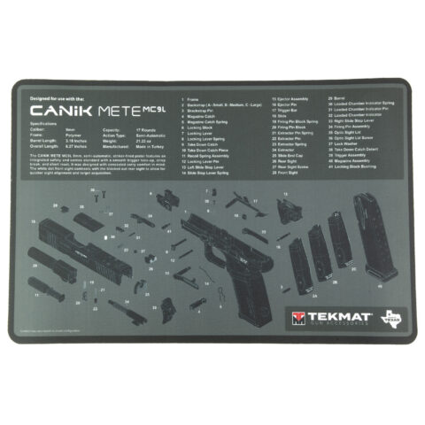 TekMat Canik MC9L Cleaning Mat for Canik METE, 17 Inch, Black