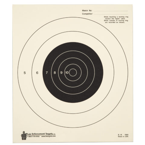 Action Target 25 Yard Bulls-Eye Paper Target, 100 Pack