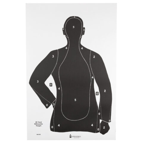 Action Target B-21E Silhouette Paper Target, 23x35, 100 Pack