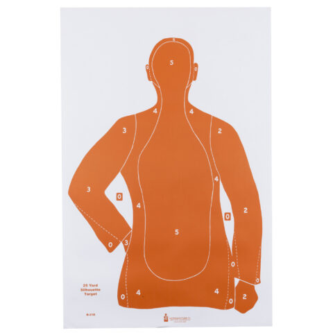 Action Target B-21E Orange Silhouette Target, 25 Yard, 100 Pack
