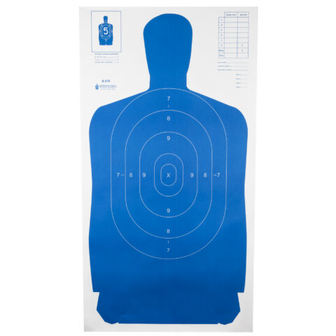 Action Target B-27S Full Size Blue Silhouette Target, 24x45, 100 Pack