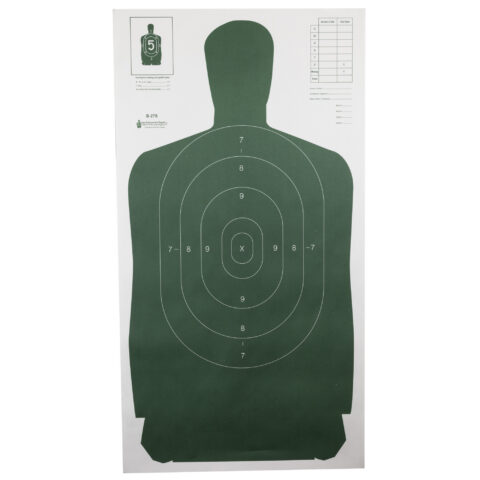 Action Target B-27S Green Silhouette Target, 24x45, 100 Pack