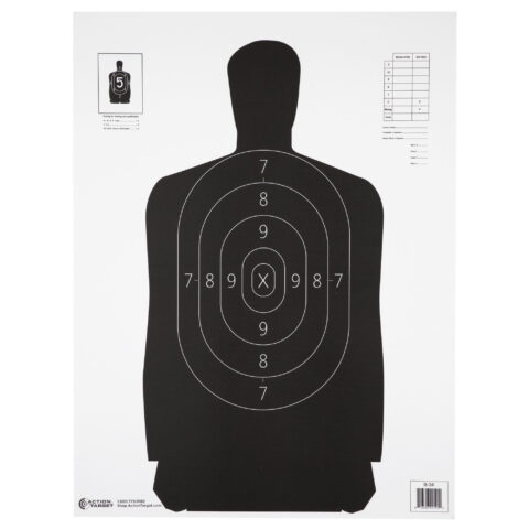 Action Target B-34 Qualification Target, 17.5x23, 100 Pack