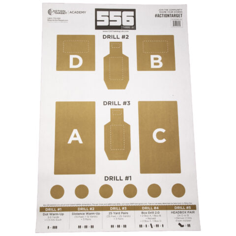 Action Target 556 Training Lab Target, 100 Per Box
