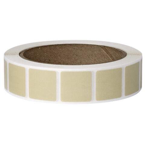 Action Target Buff Target Pasters, 7/8" Square, 1000 Per Roll