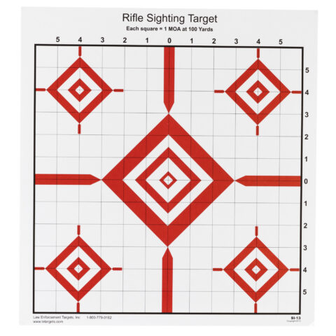 Action Target SI-13 Rifle Sighting Target, 100 Pack