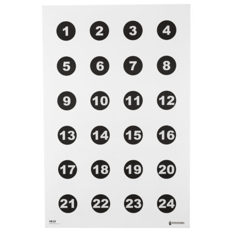 Action Target VB-24 Command Training Target, 24 Numbered Circles, 100 Pack