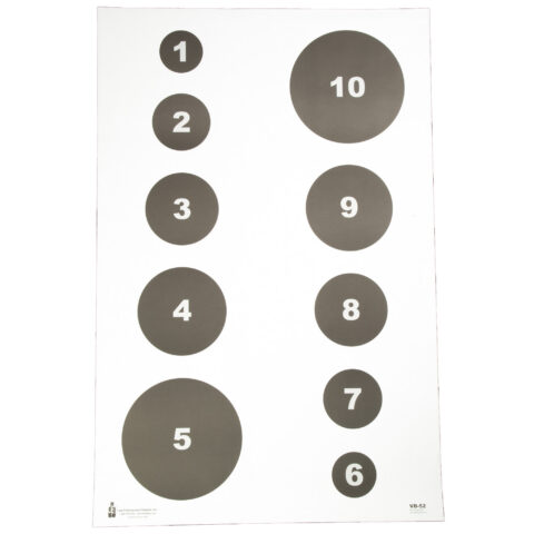 Action Target Military Varied Circle Command Target, 100 Per Box