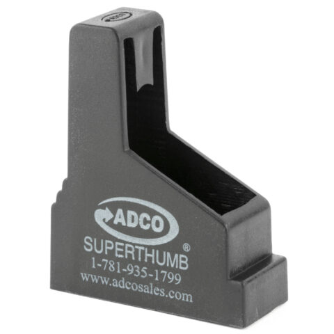 ADCO Super Thumb Mag Loader, Single Stack 9mm / .45 ACP, Black