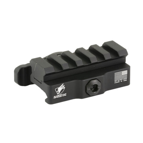American Defense Picatinny QD Riser, 0.60" Rise, 5 Slot, Black