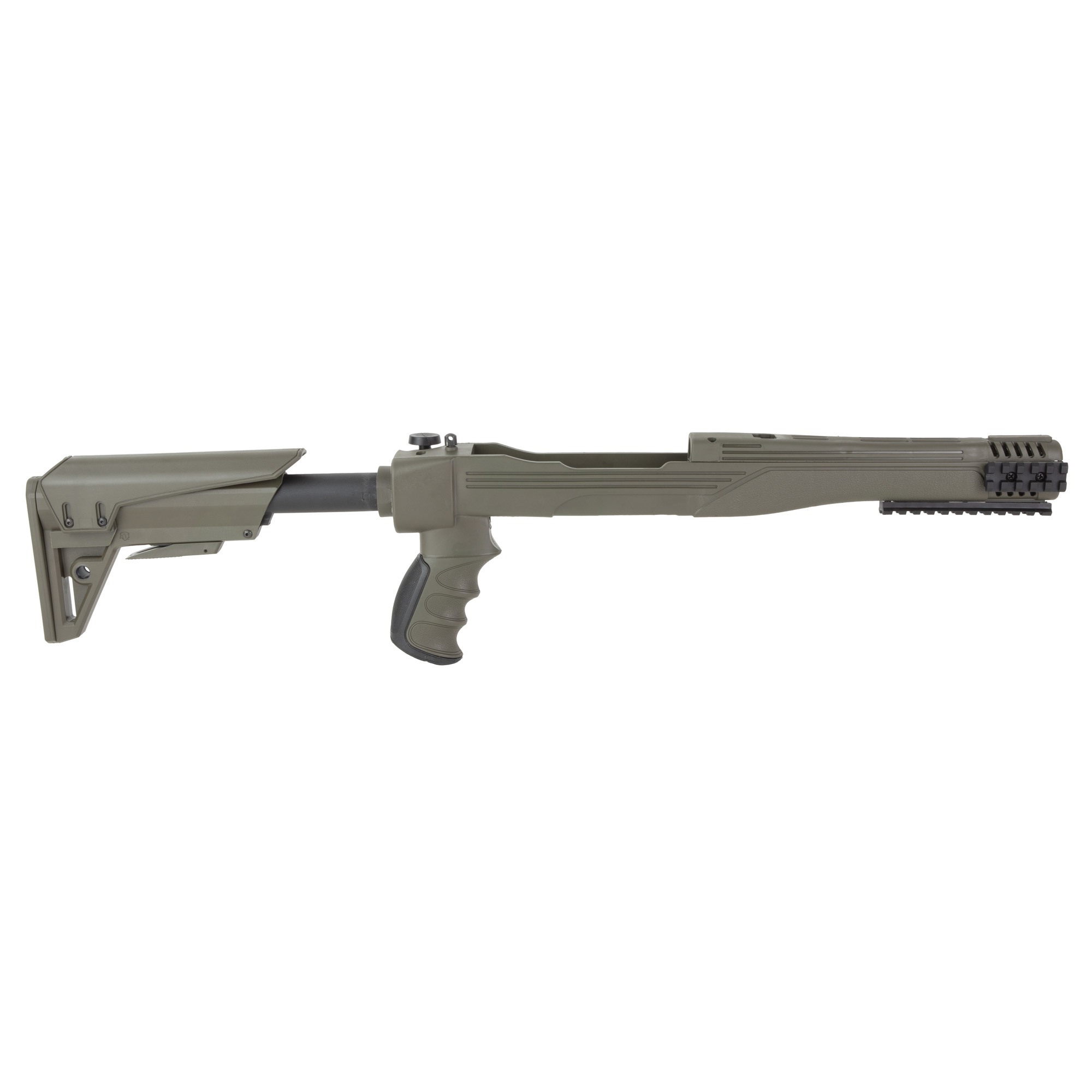 ATI Strikeforce Gen 2 stock for Ruger 10/22 in olive green, right side view