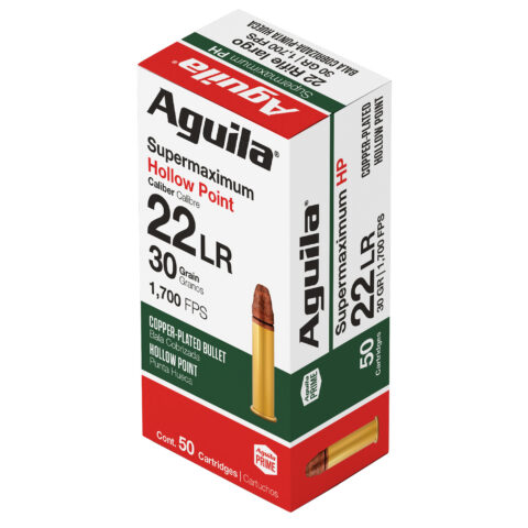 Aguila Supermaximum .22 LR 30gr Hollow Point, 50 Rounds