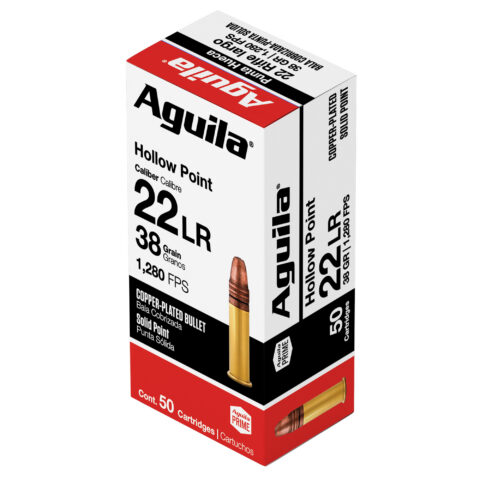 Aguila Rimfire .22 LR 38gr Hollow Point, 50 Rounds