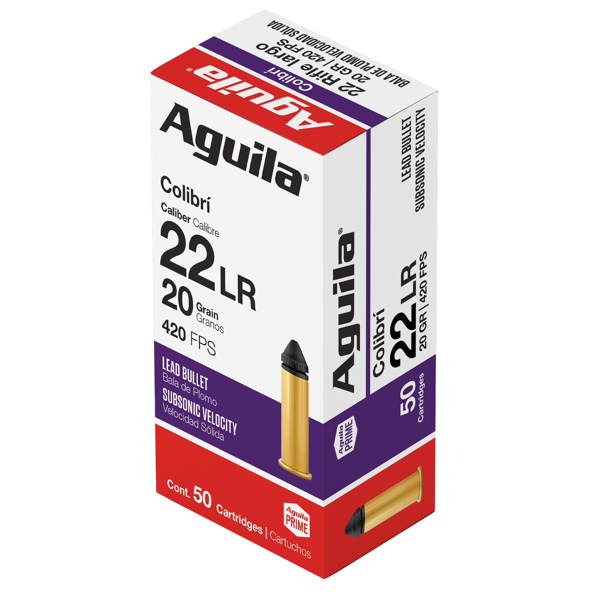 Aguila Colibri 22 LR 50-round box with cartridge image