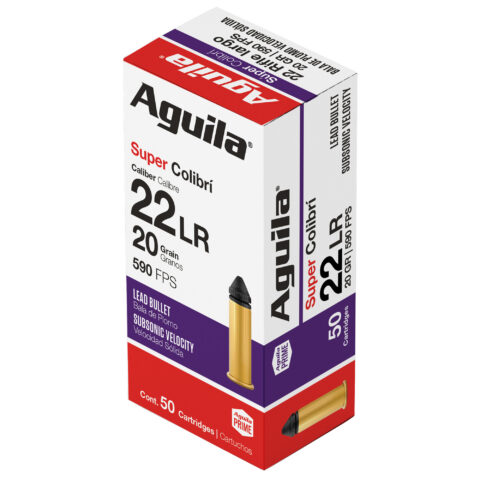 Aguila Super Colibri 22 LR 20gr Lead Subsonic, 50 Rounds
