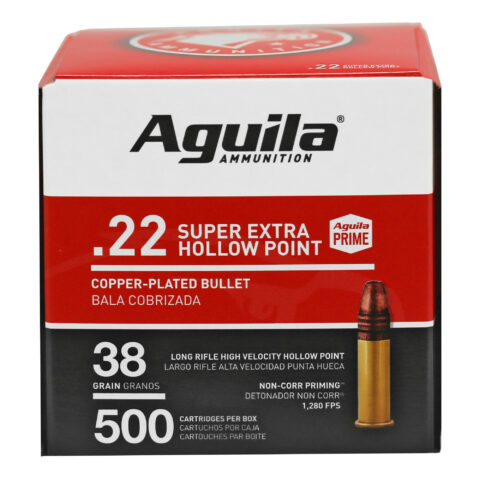 Aguila Super Extra .22 LR 38gr Hollow Point, 500 Rounds