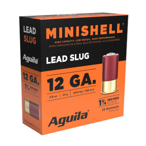Aguila Minishell 12 Gauge 1.75 inch Lead Slug, 25 Rounds