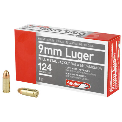Aguila 9mm 124gr FMJ, 50 Rounds