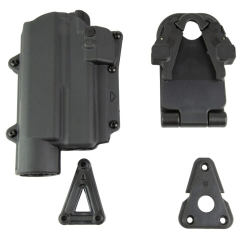 Rapid Force Level 2 Duty Holster, Glock 19 w/ Light, Right Hand, Black