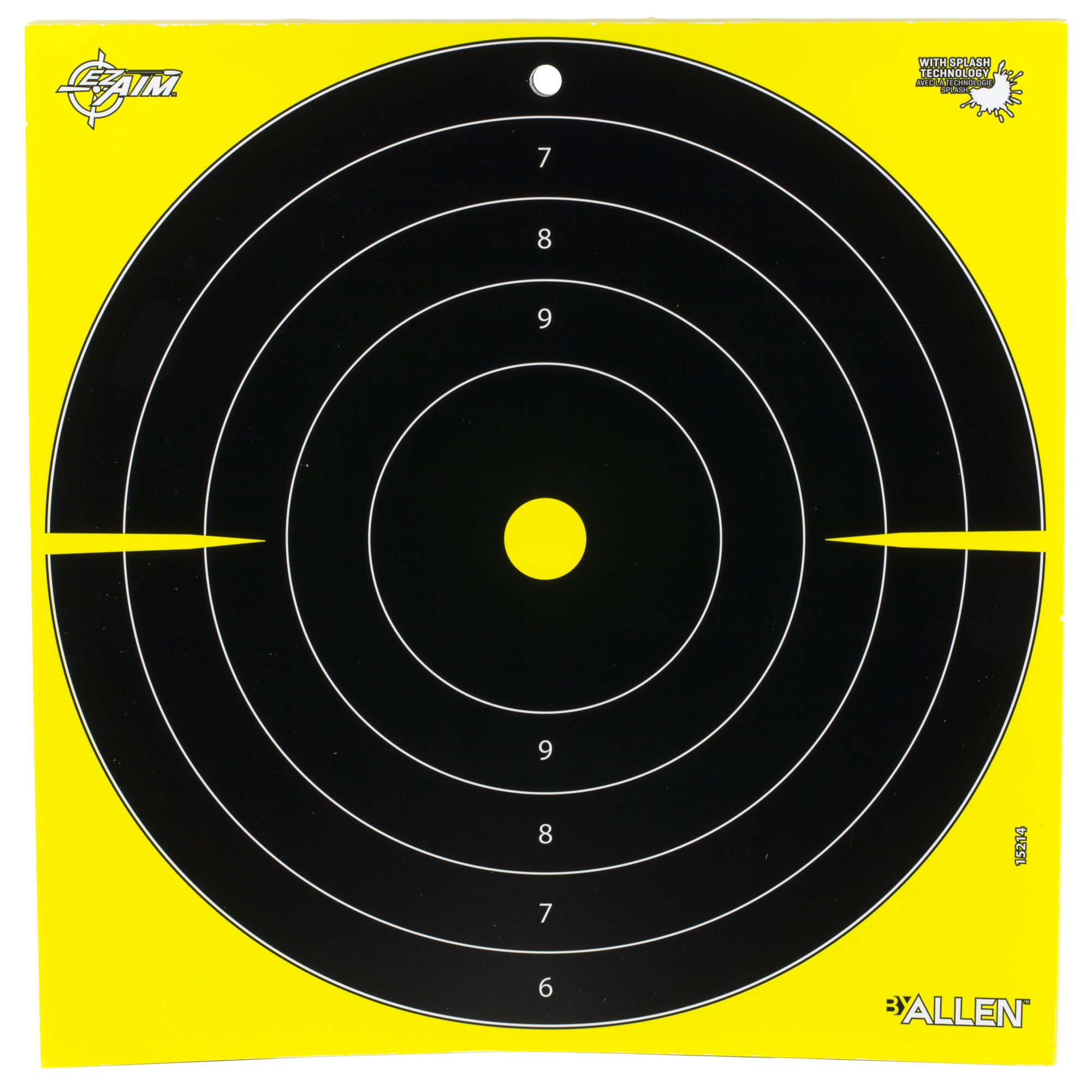 Allen EZ Aim 12.5 inch black and yellow bullseye splash target