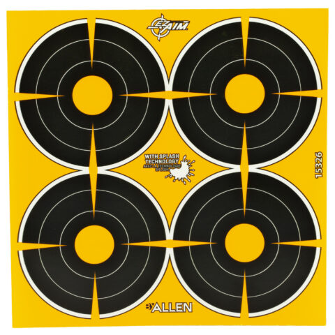 Allen EZ AIM Bullseye Splash Paper Targets, 3 Bullseye, 12 Sheets