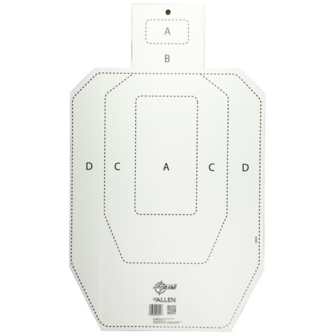 Allen EZ Aim Coroplast IPSC Silhouette Target 18x30, White