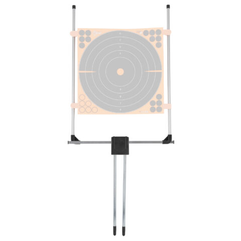 Allen Company Hub Stake Adjustable Target Stand, Fits 24x24 Targets, Black