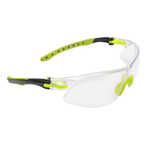 Allen ULTRX Keen Compact Safety Glasses, Clear Lens, Black/Lime Green
