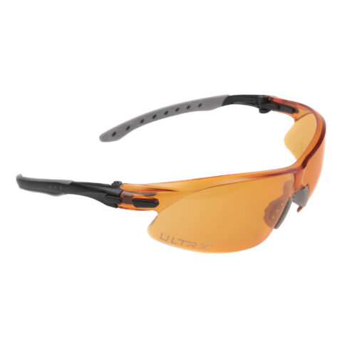 Allen ULTRX Keen Safety Glasses, Amber Lens, Black/Amber Frame