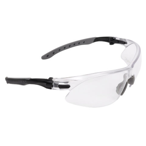 Allen ULTRX Keen Safety Glasses, Clear Lens, Black/Clear Frame