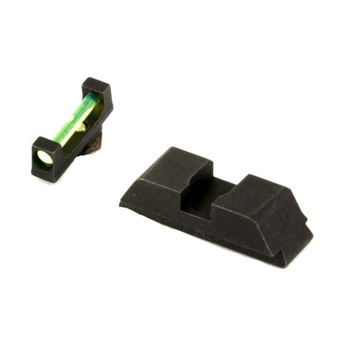 AmeriGlo GFT-114 Glock Night Sight Set, Green Fiber Front, Black Rear