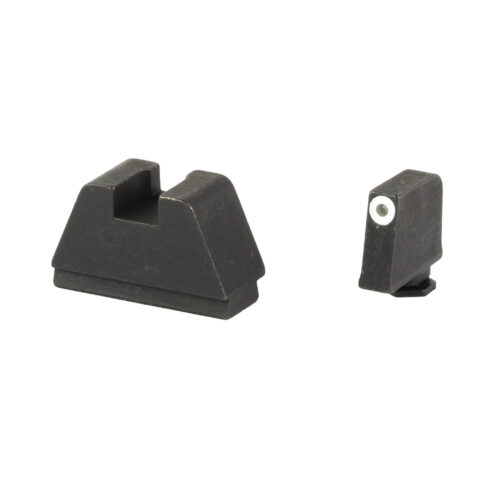 AmeriGlo 3XL Green Tritium Sights for Glock, White Outline, .365 Front / .451 Rear